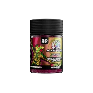 moon babies razzleberry limeade d8 extra strength gummies